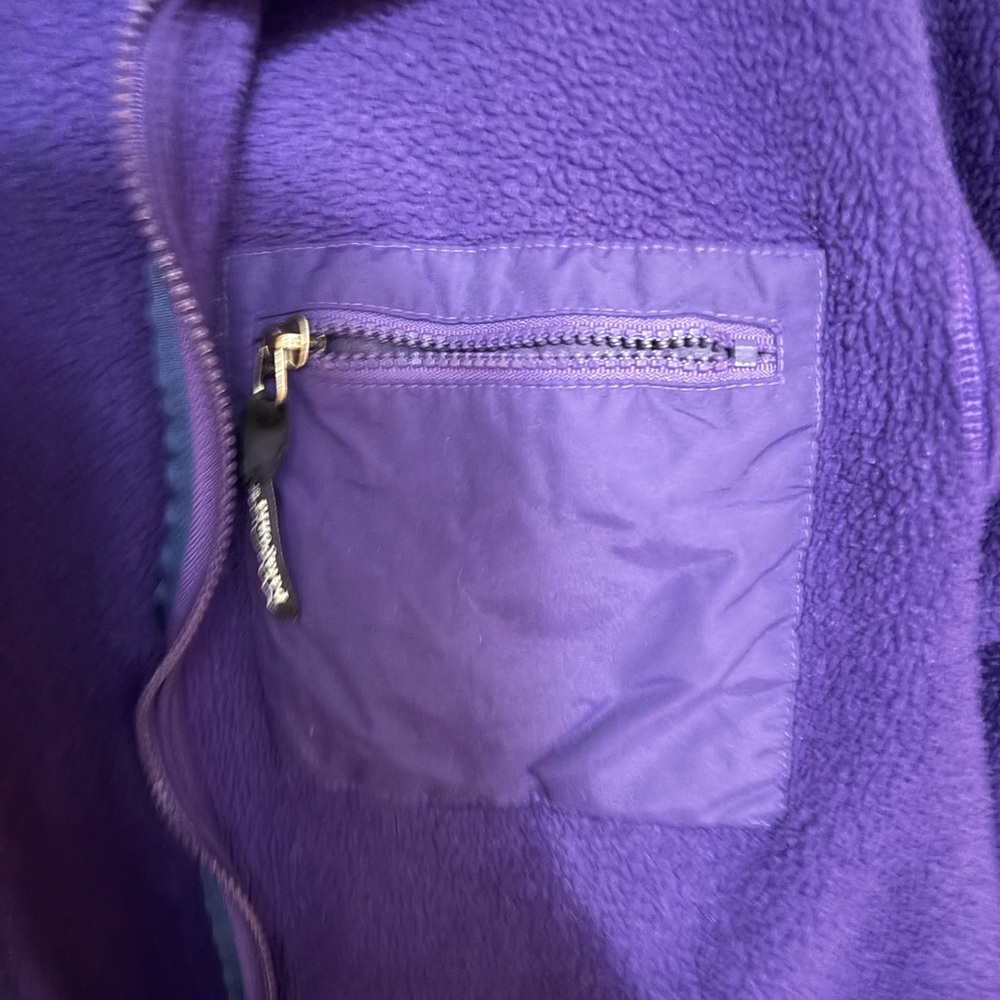 VTG 90s 1991 Patagonia Purple Full Zip USA Made Outdoor Fleece Jacket Mens Large - Picture 3 of 7